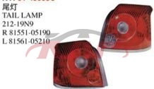 For Toyota 23432006-2007  Avensis tail Lamp 212-19n9,r81551-05190,l81561-05210, Avensis Auto Parts Shop, Toyota  Auto Part-212-19N9,R81551-05190,L81561-05210
